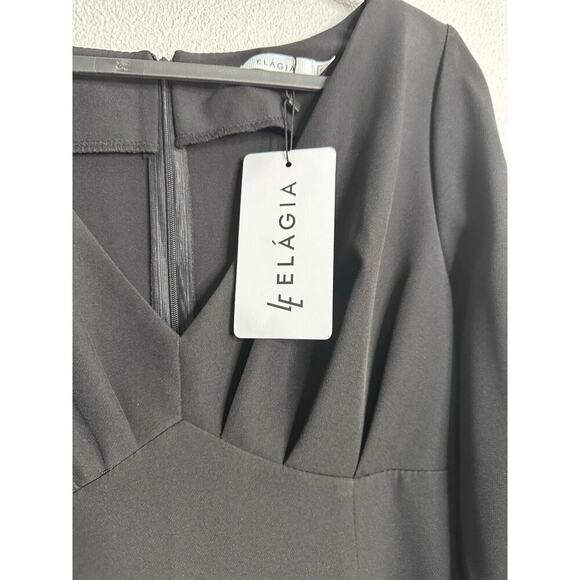 Elagia Women's Black Long Formal Dress Size S Long Sleeve - Picture 14 of 14